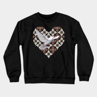 Peace Love Hope White Pigeon Crewneck Sweatshirt